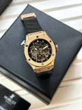 Hublot Big Bang watch with gold dial and copper case