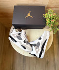 Jordan 4 Black Army leather sneakers side view