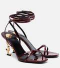 Women's Burgundy Luxury Strappy Heel Sandals