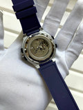 Navy blue silicon strap luxury watch