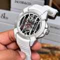 Rose gold-tone wristwatch with deployment-style clasp