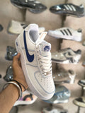 White blue men's sneakers for everyday wear