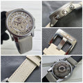 Men metal strap silver dial watch
