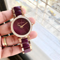 Michael Kors Parker plum dial analog watch for women