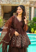 Star georgette top with micro cotton inner