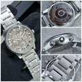 mont blanc classics stainless steel strap watch