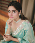 sequins embroidered saree