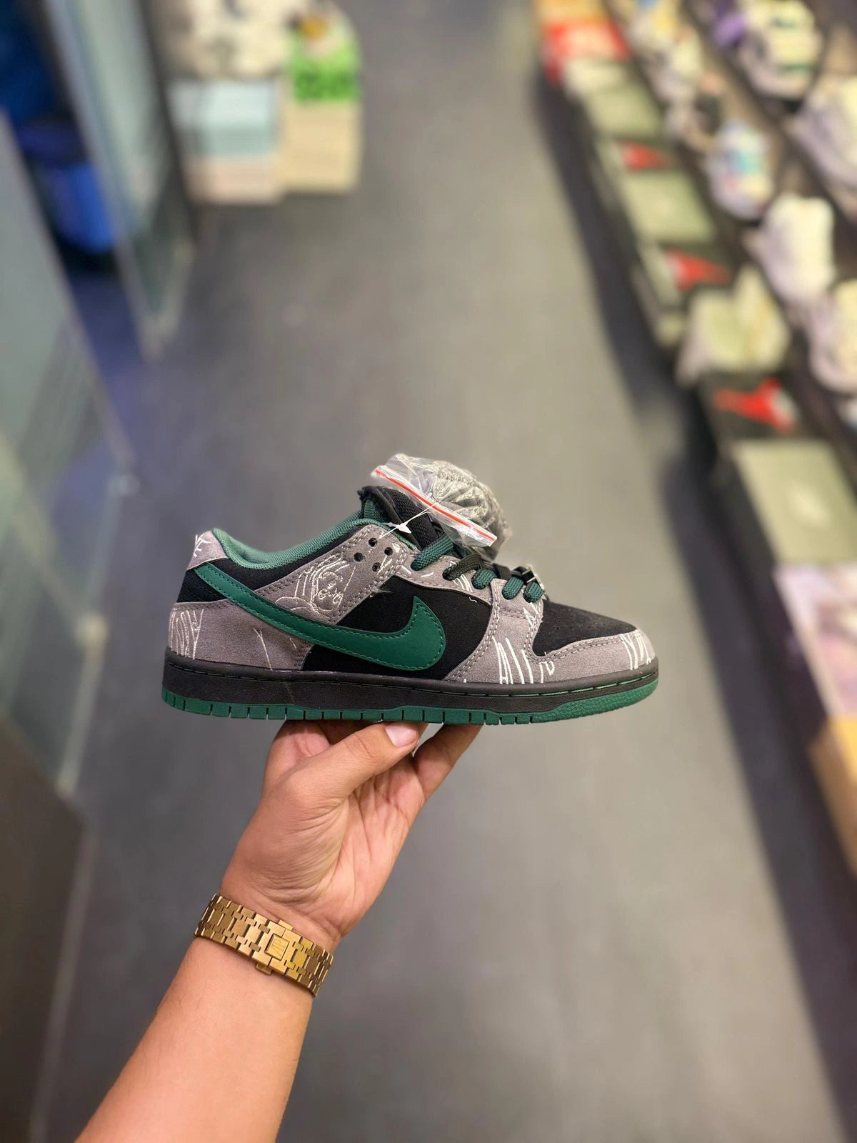 Nike skateboard style sneakers with lace-up design