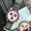 Men's 42mm space-inspired chronograph-style wristwatch.