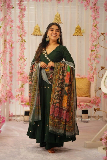 Digital Print Dupatta with Diamond Work