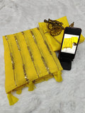 Tassel border party saree