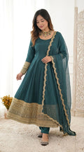 party wear green ethnic suit