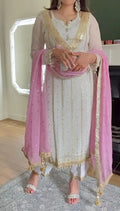 Summer Special Designer Party Wear Long Pakistani Suit - Fancy Embroidery & Sequence Work NextBuy