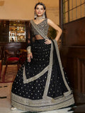 Black Net Sequins Designer Lehenga Choli NextBuy