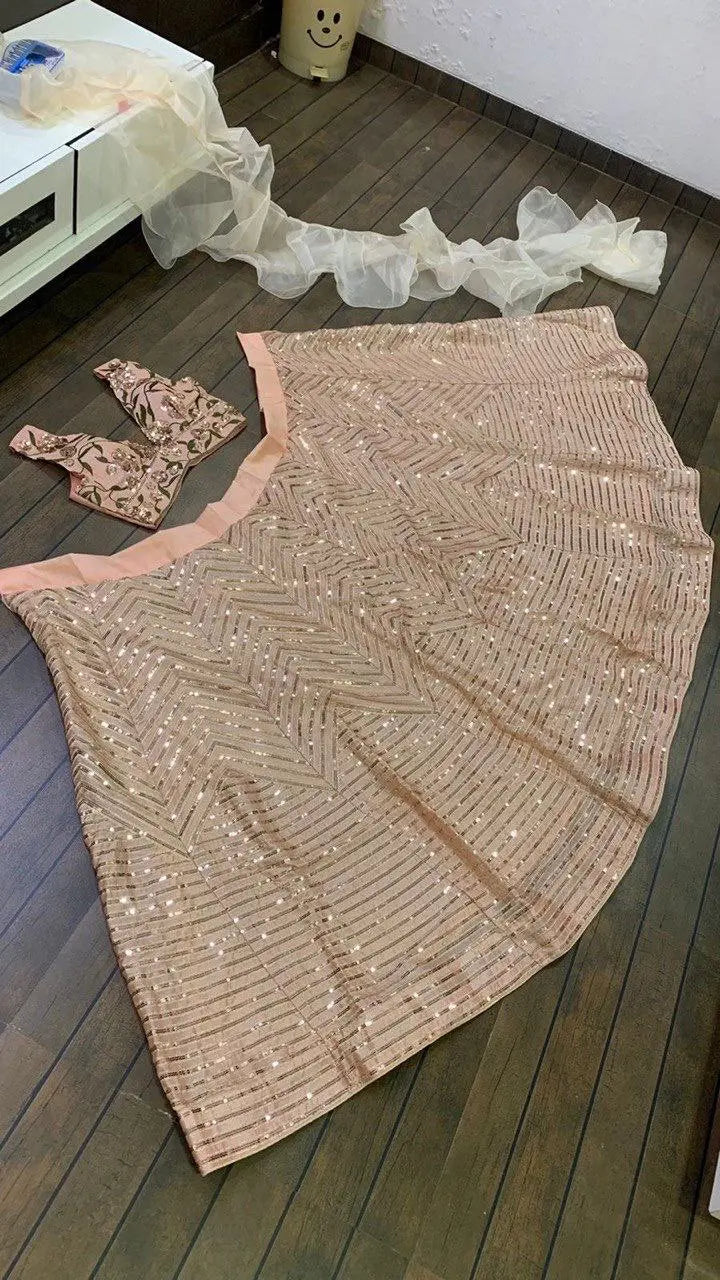 Stunning Kasturi Silk Lehnga with Sequence and Thread Work Blouse