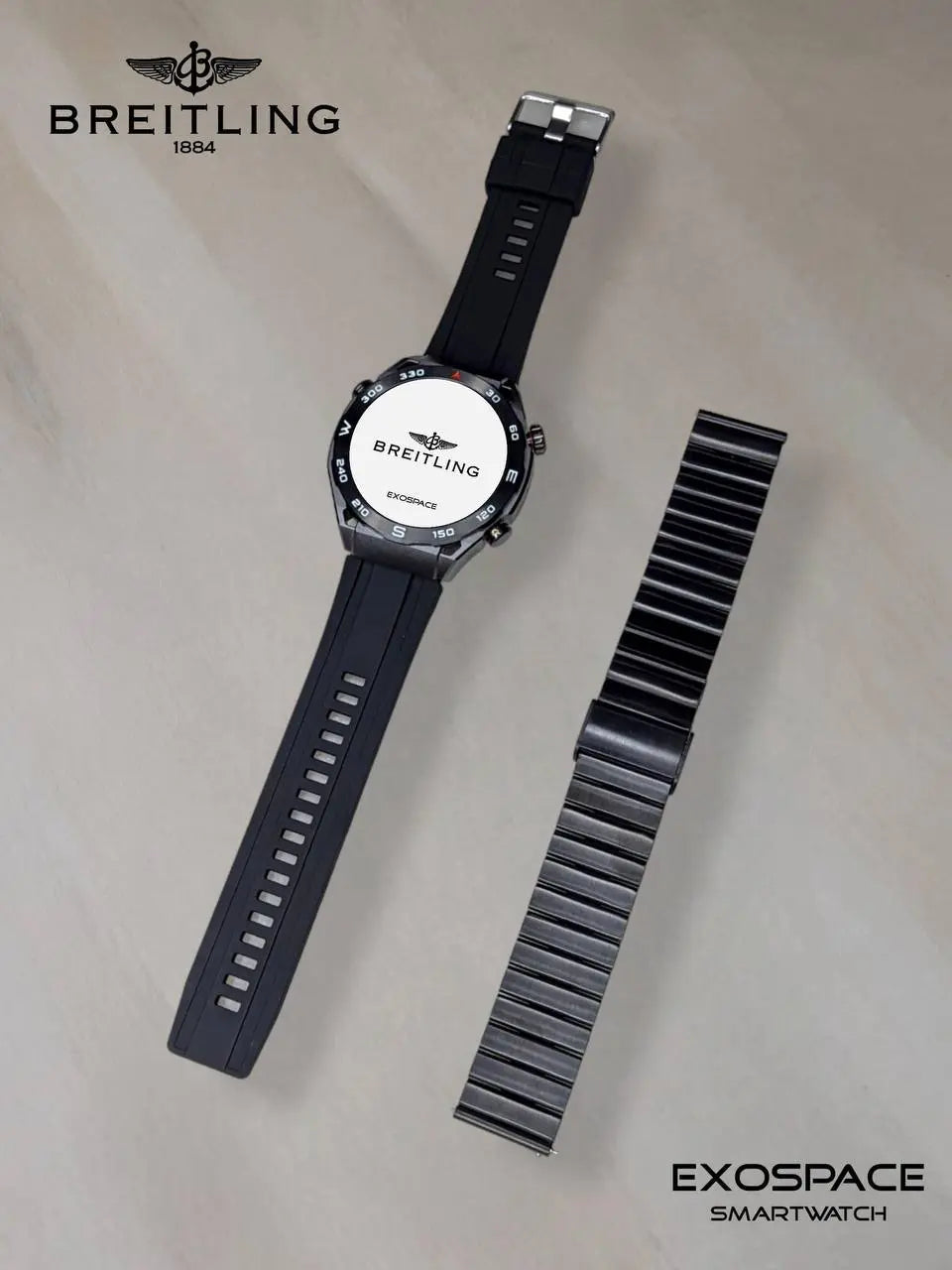Swiss Made Breitling Exospace B65 Smartwatch – The Exospace B65 offers an AMOLED display, Bluetooth calling, and music storage, making it the perfect smartwatch for tech-savvy individuals.