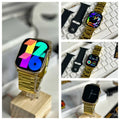 Series 9 Golden Edition Smartwatch – A premium smartwatch featuring a Full HD Retina display, BT calling, and two interchangeable straps for style and functionality.
