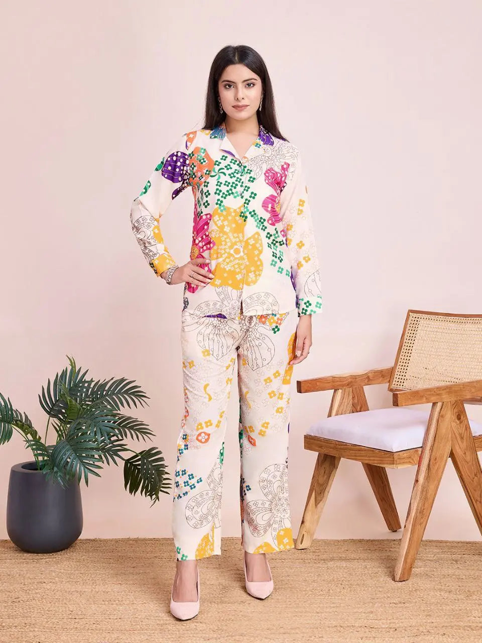 Floral Printed Long Sleeve Shirt & Trouser NextBuy