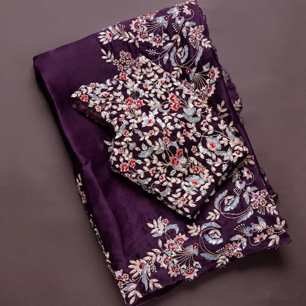 DESIGNERS EMBRODERY C-PALLU WORK SAREE NextBuy