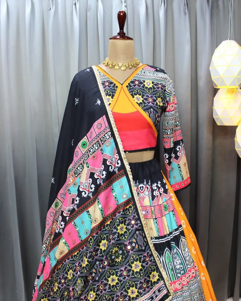 Stunning Lehenga Choli Set with Digital Print & Real Mirror Work NextBuy