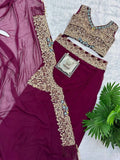 Premium Designer Indo-Western Lehenga with Full Embroidery Work – Sarara, Shrug & Blouse Set NextBuy