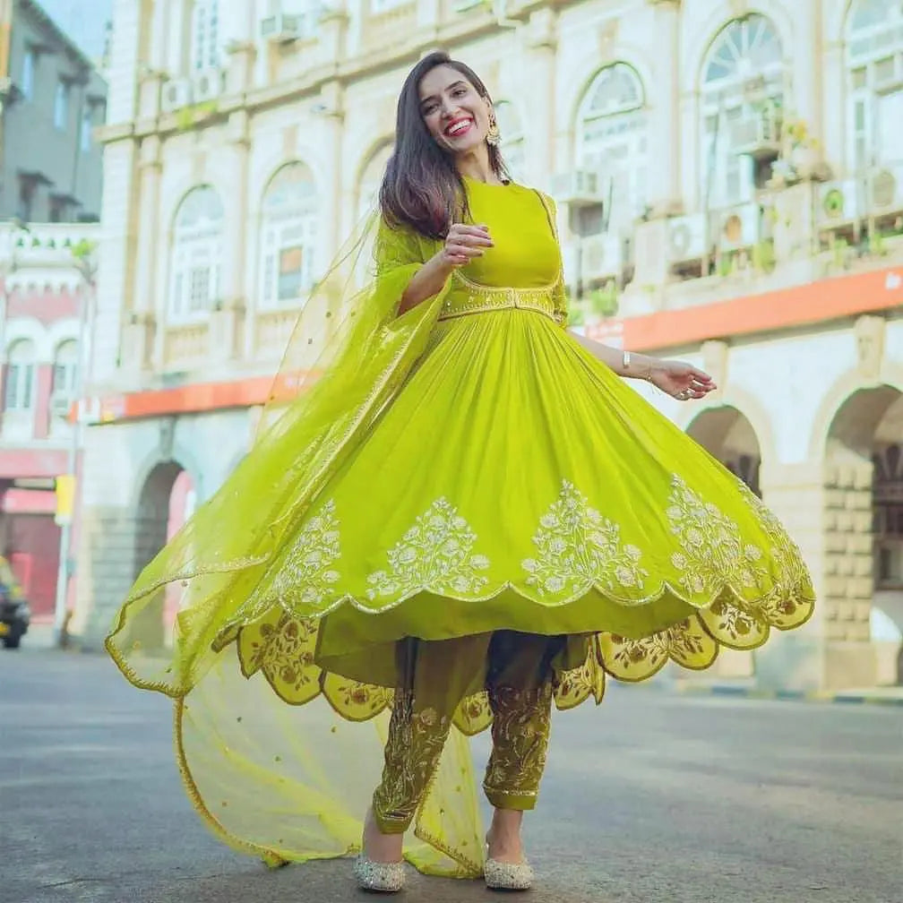 Elegant Designer Embroidered Anarkali Gown NextBuy