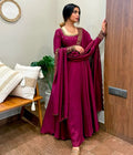 Presenting New &nbsp;Pure Vichitra Silk Gwon Pent and Dupatta Set Fully Stitched Ready To Wear NextBuy