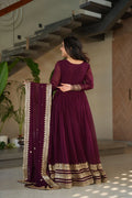 Full sleeves bridal dress with lace dupatta