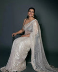 Heavy Quality Mono net fabric with beautiful 5mm sequence Saree & Multy Embroidery work & Cutwork Border in Saree - NextBuy
