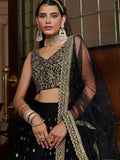 Black Net Sequins Designer Lehenga Choli NextBuy