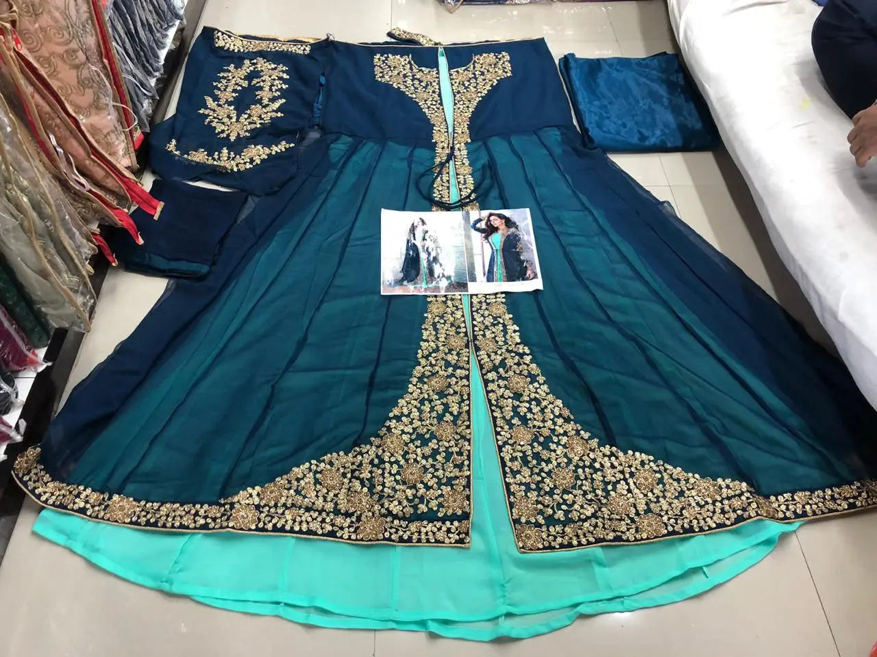 Elegant Georgette Anarkali Suit with Embroidery and Stone Work NextBuy
