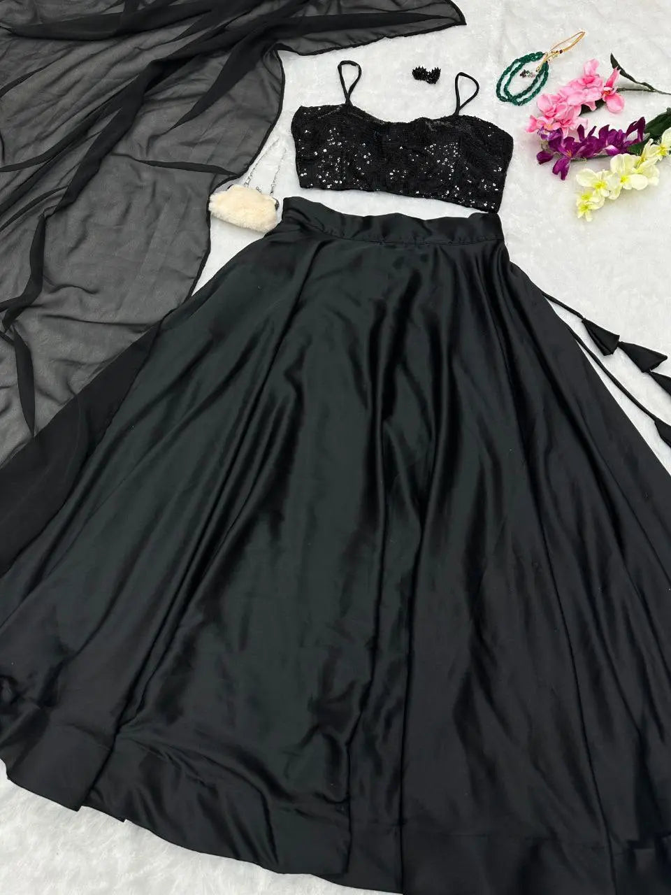 Luxury Party Wear Lehenga with Georgette Blouse & Dupatta for Women