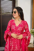 Trendy Pink Suit with Dupatta – Perfect blend of tradition and modern style with a muslin finish.