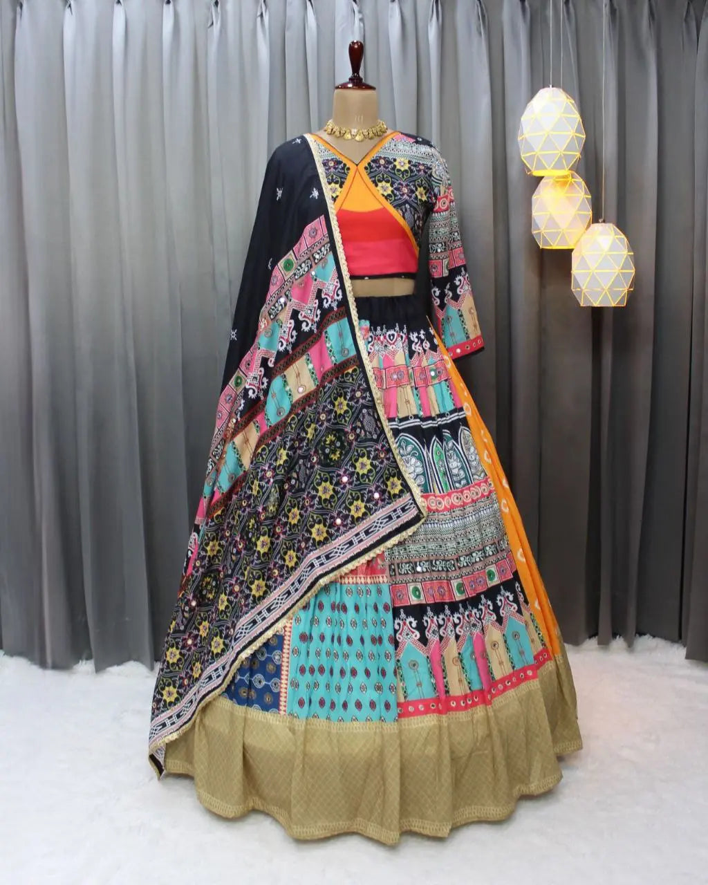 Stunning Lehenga Choli Set with Digital Print & Real Mirror Work NextBuy