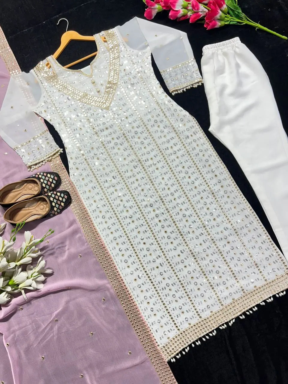 Summer Special Designer Party Wear Long Pakistani Suit - Fancy Embroidery & Sequence Work NextBuy