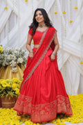 Fully Stitched Jacquard Lehenga Choli with Sequins Embroidery NextBuy