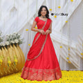 Fully Stitched Jacquard Lehenga Choli with Sequins Embroidery NextBuy