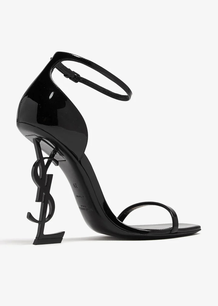 Elegant Women's Black Strappy Heel Sandals