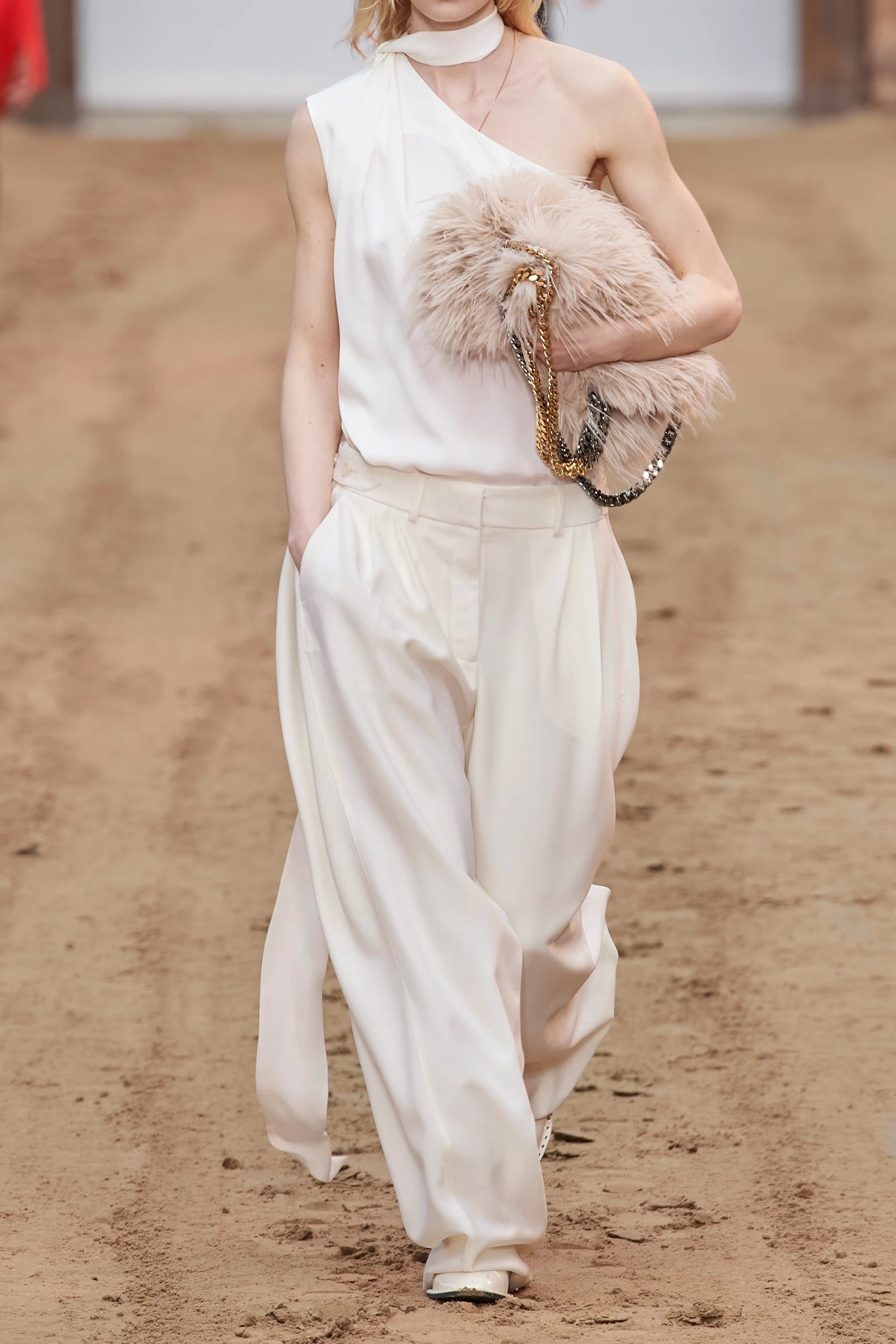 premium women cream pant co ord set
