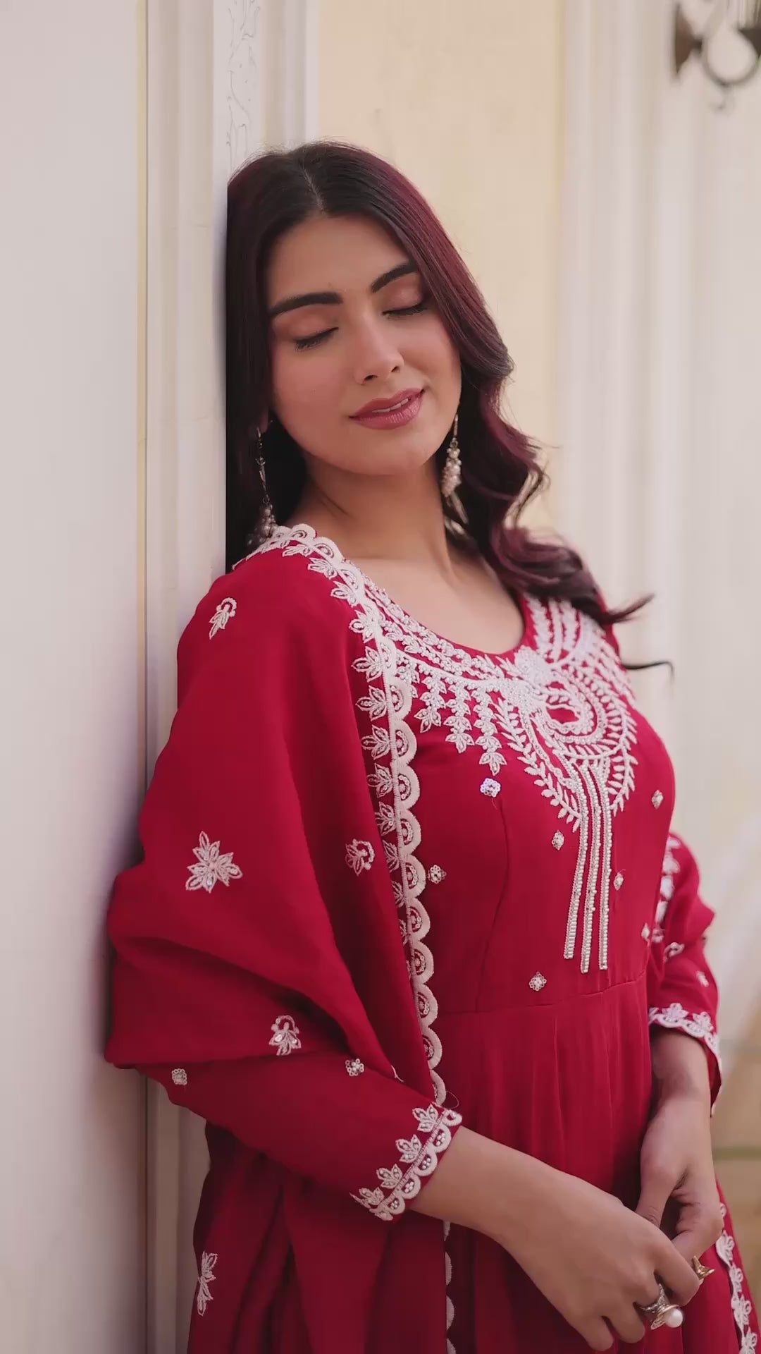 Festive wear Chanderi gown for women