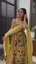 Jimmy Organza Silk Anarkali Gown with 8-Meter Flair