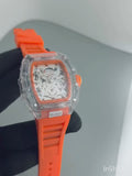 Sporty men wrist watch tonneau design