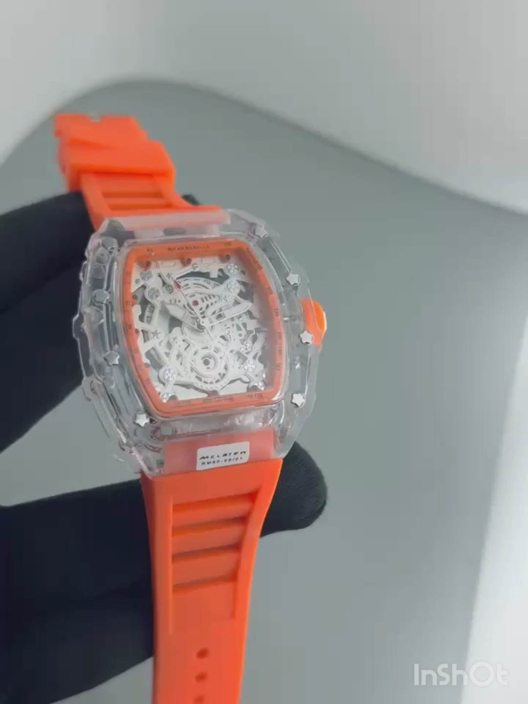 Sporty men wrist watch tonneau design