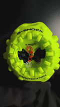 Casio GA series sports watch lime green