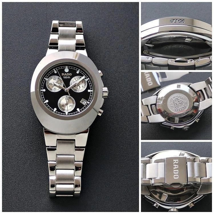 Premium Rado men's watch with stainless steel bracelet