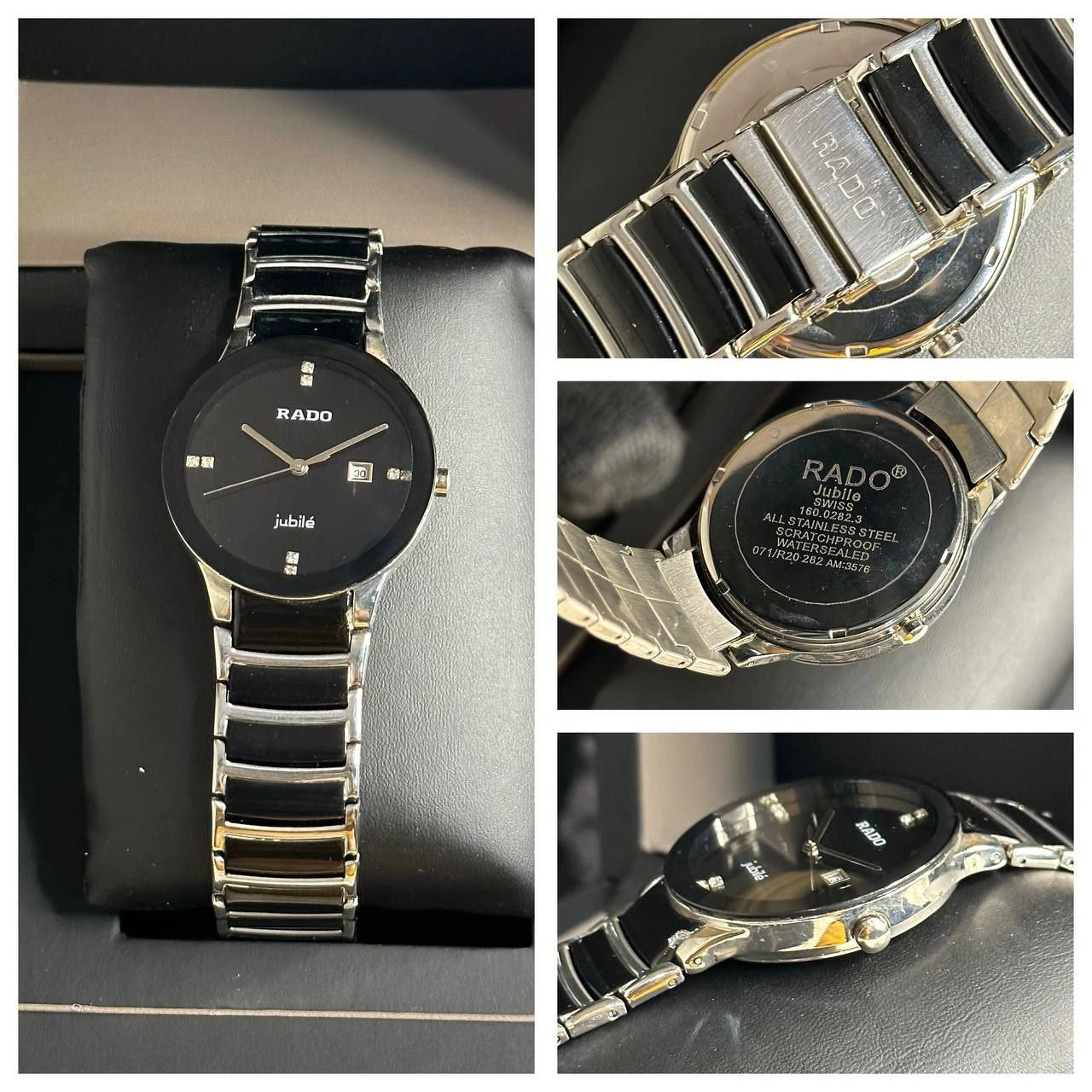 Ceramic and metal strap detailing