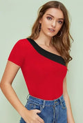 Women’s off-shoulder red top