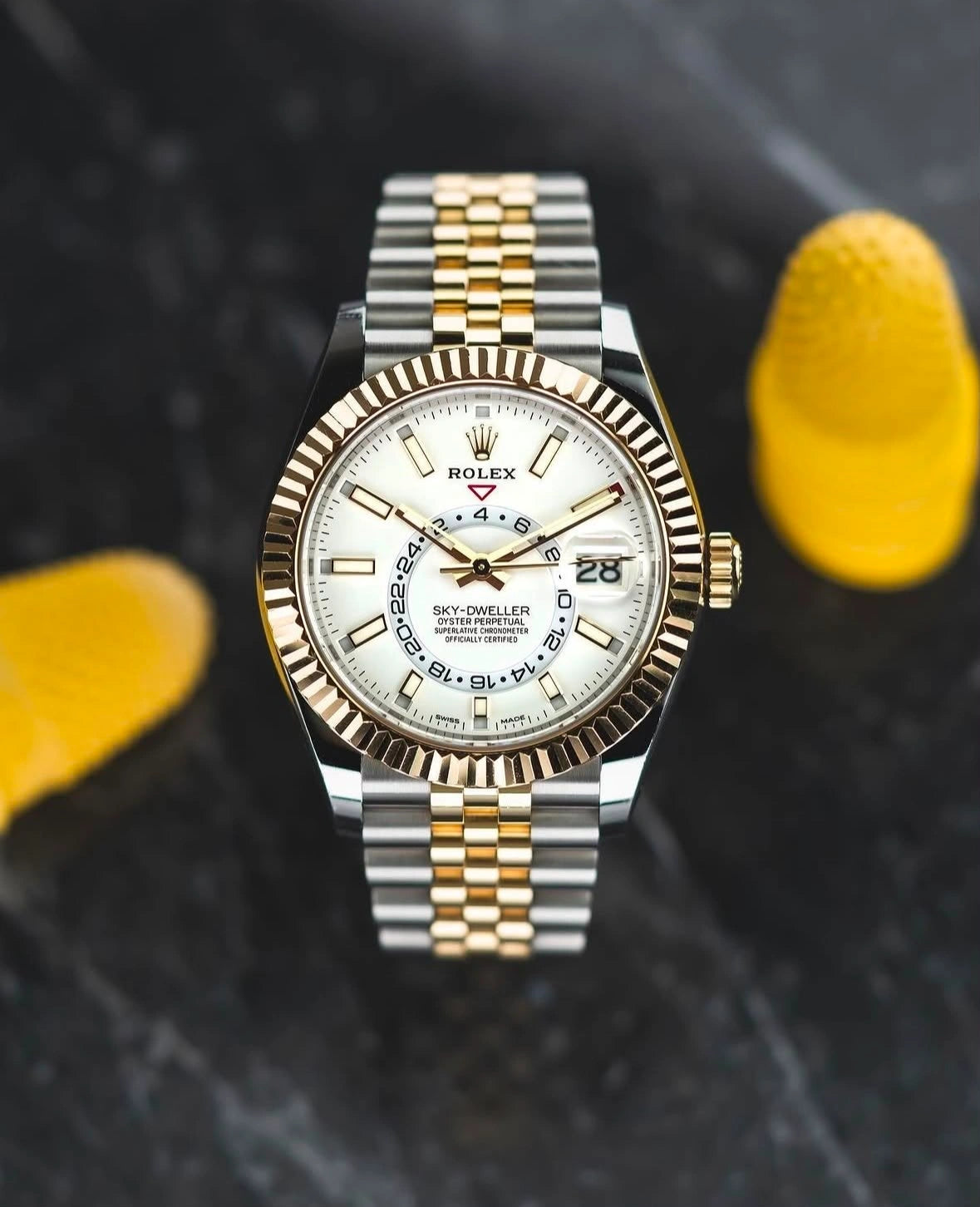 Dual tone Jubilee bracelet luxury men's watch
