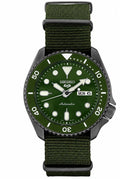 Green dial men's sports wrist watch
