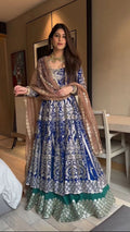 Semi-Stitched Embroidered Lehenga